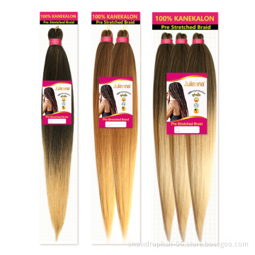 52 Inch Wholesale Purple Long Pre-Stretched Bulk Private Label Braiding Hair Pre Stretch Pre Stretched Braiding Hair